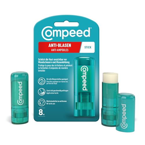 Compeed Anti-Blasen Stick - Schützt unsichbar vor Blasenbildung und Scheuern - Reduziert sofort die Reibung auf der Haut, 1 Stick (8ml)