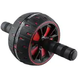 Bauchtrainer, Bauchroller AB Roller, Bauchmuskeltrainer AB Wheel Set, Bauch Trainingsgerät für Zuhause, Ultra-Wide Abdominal Roller Fitnessgerät, Sportgeräte mit Kniematte (Schwarz+Rot)