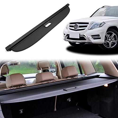 OREALTOOL Laderaumabdeckung Kofferraum Schutz Abdeckung Cargo Cover für Mercedes-Benz GLK 300 2008-2015 Schwarz Ausziehbar Kofferraumabdeckung Rollo