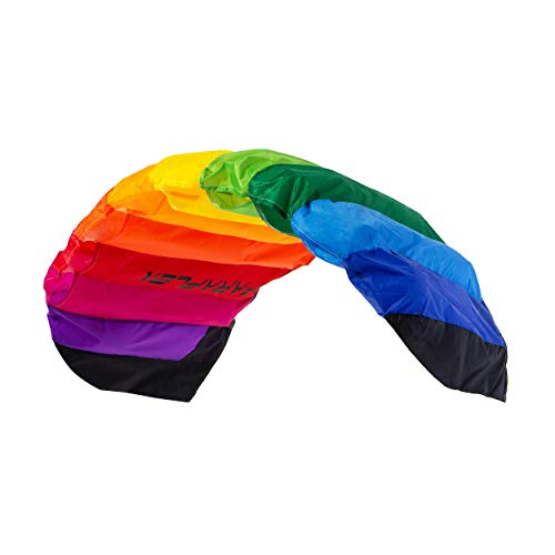 Wolkenstürmer® Paraflex Basic 1.2 (Rainbow) Kite - 2-Leiner Lenkmatte mit Flugschlaufen – Zweileiner Lenkdrachen - Flugdrachen für Kinder ab 6 Jahren