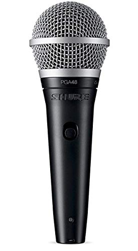 Shure PGA48 Dynamisches Mikrofon - Handmikrofon für Gesang mit Nierencharakteristik, diskretem EIN/Aus-Schalter, 3-poligem XLR-Anschluss, 15' XLR-auf-XLR-Kabel (PGA48-XLR-E)