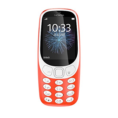 Nokia 3310 2G Mobiltelefon (2,4 Zoll Farbdisplay, 2MP Kamera, Bluetooth, Radio, MP3 Player, Dual Sim) warm red