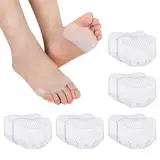 5 Paar Gel Vorfußpolster Atmungsaktives Fußpads Silikon Mittelfußpolster Metatarsal-Pads für Damen und Herren Fußballen Metatarsal für Lindern Sie Fußschmerzen und Schützen Sie Die Fußsohlen