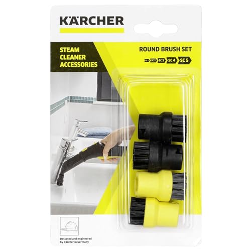 Kärcher Rundbürstenset für Kärcher Dampfreiniger (hochwertiges Borstenmaterial, 2 Farben)