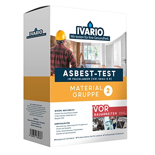 IVARIO Asbest-Test Spezial-Materialien + KMF/REM-Methode gemäß VDI 3866. Asbestanalyse im akkreditierten Deutschen Fachlabor/24h-Versand/kostenlose Expertenberatung/Einfache Probenahme