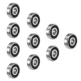 6200-2RS Rillenkugellager, Mini-Kugellager, doppelte Abdichtung für Mechanik/Ausrüstung/Elektroinstrumente/Spielzeug, 10 x 30 x 9 mm (10 Stück)