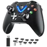 RALAN Wireless Controller mit Paddles für Xbox One S/X, Xbox Series S/X, Windows PC, 2.4G Wireless Adapter mit 3.8mm Kopfhörerbuchse, ALPS Joystick, Hall Effect Sensing Trigger