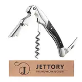 Jettory Kellnermesser | 3-in-1 Weinöffner | Flaschenöffner Korkenzieher und Bierflaschenöffner mit integriertem Folienmesser | der ideale Weinöffner für jeden Anlass.