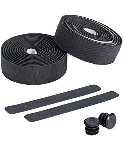 BBB Cycling Fahrrad Moutainbike Lenkerband Flexribbon Gel für Rennräder, BHT-14, Schwarz, 200 x 3 cm