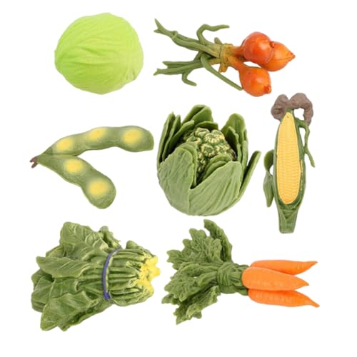 DIKACA 1 Satz Simulationsgemüse Lebensechtes Gemüse Pflanzliche Modelle Pflanzliche Verzierung Gefälschtes Minigemüse Dekoratives Gemüse Ornament Kleinkind Plastik Spinat Künstlich
