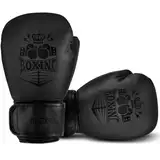 FIVING Kinder Boxhandschuhe für Jungen und Mädchen,Jugendboxen Trainingshandschuhe für Kinder 3-15,Kinder Sparring Boxhandschuhe für Boxsack, Kickboxen, Muay Thai, MMA (schwarz, 4oz)