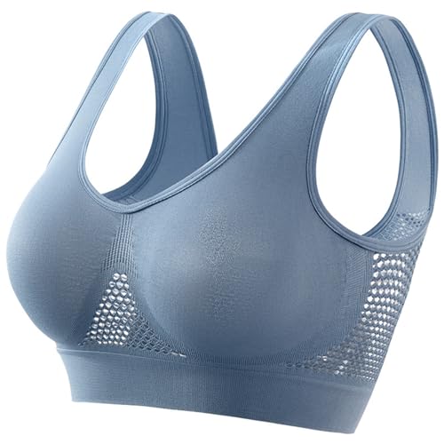 Breathable Cool Liftup Air Bra,Neuer Großer Air-BH, Bequemer BH Atmungsaktiver und Bequemer Mesh-Sport-BH, Sport BH Ohne Bügel Starker Halt für Damen