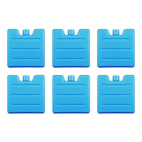 VonBueren 6 x Mini Kühlakkus für Kühltasche und Kühlbox 8x7,5x1,5 cm klein | 75 g je Kühlakku