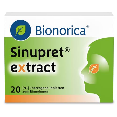 Sinupret eXtract - Stark bei Nasennebenhöhlenentzündung mit Schnupfen. Löst den Schleim, öffnet die Nase & befreit den Kopf, für Erwachsene, Jugendliche & Kinder ab 12 Jahren, 20 St