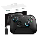 8Bitdo Ultimate 2 Kabelloser 2.4G Controller für PC&Android, TMR Joystick Update, Lange und Kurze Triggersperren, RGB-Feuerring, Kabellose 8Speed Technologie Gaming-Controller mit Ladestation, Schwarz