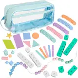iZoeL Einschulung Mathematik Set,Schüler-Mäppchen Kinder Rechenhilfe Tools Rechenkette Rechenwerkzeuge Grundschule Schulkind 1. klasse
