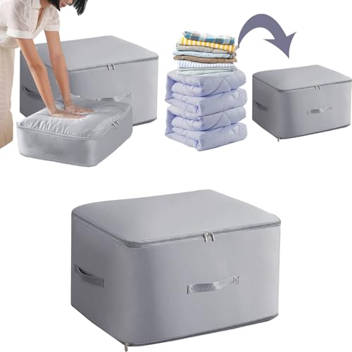 agctrler Ultra Platzsparender Selbstkomprimierender Organizer, Koffer Organizer, Taschen für Platzsparend, Extra Große Aufbewahrungstasche für Bettdecken Decken Kleidung (52x42x30CM)