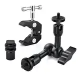 UTEBIT 7-Zoll-Gelenkarm mit großer Super-Krabbenklemme und Hot Shoe Mount 1/4" Magic DSLR Stativ Arme Kit für Fotografie, Video, Kamera Rig, LED-Licht, Blitzlicht, LCD-Monitor