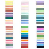 Fosdaling 1200 Stück Sticky Notes, 6 Sets transparente Haftnotizen in klein, aesthetic Pastell Klebezettel für Books, annotating und Index Tabs (Bunt)
