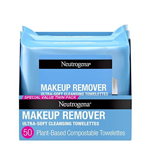 Neutrogena Makeup Remover Cleansing Face Wipes, Daily Cleansing Facial Towelettes to Remove Waterproof Makeup and Masc