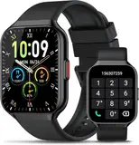 Smartwatch Herren Damen mit Telefonfunktion,1.96" HD Smart Watch mit Herzfrequenz SpO2 Schrittzähler Schlafmonitor,113+ Sportmodi Fitness Tracker, IP68 wasserdichte für Android iOS 2025 Neue Schwarz
