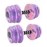 JISADER 2PCS Pool Training Hallons, Schwimmhanteln, Eva Antislip, Seetor Sportgewicht für Nautische Sportarten, Schwimmbad, Wasserübung, Lila