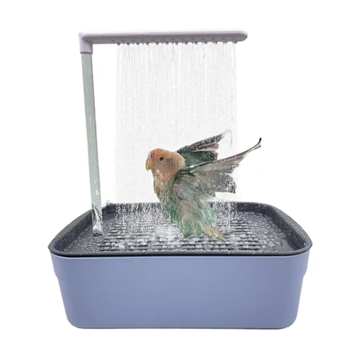 ABS Papageien-Badewanne Automatische Vogelbadewanne Automatische Badewanne Papagei Mit Dusche Generisch Vogel Badehaus Badewanne Utomatischer Vogelbadbehälter Wellensittich Badewanne 31.5x21.5x 34 Cm