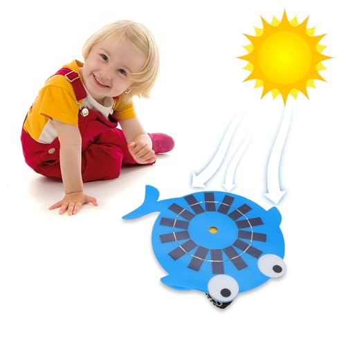 BAOFUYA Solarbetriebenes Autospielzeug, Pädagogisches Cartoon-Fischfahrzeug-Spielzeug-Experimentiermaterial für Schulprojekte, Frühes Lernen