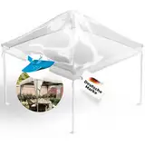 GRAFT Pavillon Abdeckung 3x3m | Schutzhaube für Gartenpavillon | Pavillondach Regenschutz | Gazebo Ersatzbezug | Wasserdicht Transparent | Wasserfeste Pavillon Abdeckplane | Wetterschutz Gartenzelt