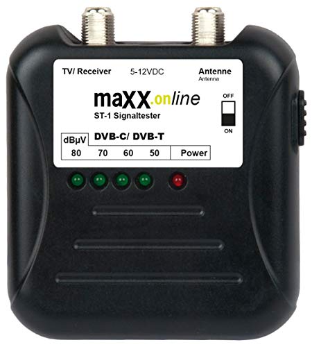 maxx.onLine ST-1 Signaltester Kabelfernsehen DVB-C/DVB-T, analog/digital 40-862 MHz