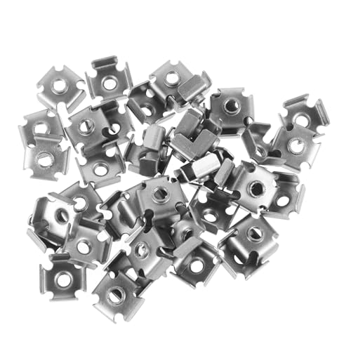 Tofficu 50 Stück Gewindeeinsätze für Quadratische Rohre Praktische Metall Gewindemuttern für Schnelle Befestigungen DIY und Industrie für Quadratrohre
