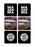 FC Bayern München Korkuntersetzer | Bierdeckel | 6er-Set | Schwarz