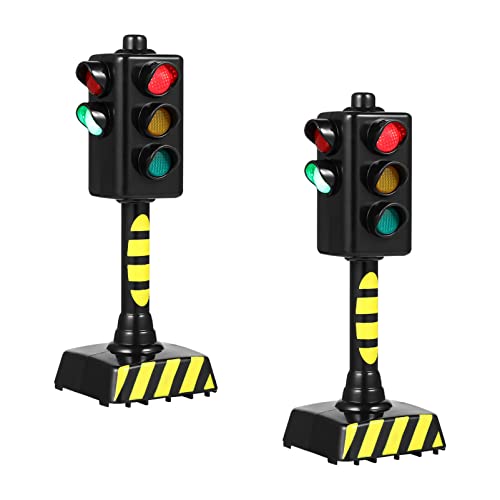 NUOBESTY Ampeln 2Pcs Ampeln Lampe Spielzeug DIY Verkehrszeichen Modell Ampel Lampe Kinder Spielzeug Ampel Für Kinder Früherziehung Spielzeug