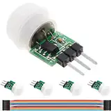 DAOKAI PIR Human Sensor Modul 5STÜCKE AM312 DC 2.7-12 V Mini-Pyroelectric IR Sensor Body Manual Motion IR Detector Modul mit Dupont-Kabel