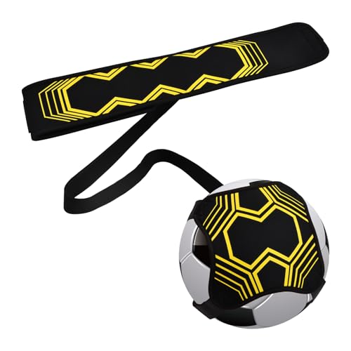 Dokeno Fussballtrainer Mit Schnur - Trainingszubehör Und Geschenk für Kinder, Erwachsene, Fußballer - Trainingsgerät für Bälle Größe 3, 4, 5