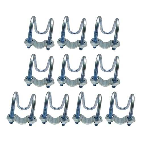 Kreuze, Rohrschellen, Doppelschrauben, horizontal, vertikal, Metall, Stahl, Rohrverbinder, Fixatoren, 10 Stück