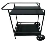 abc HOME | Outdoor Servierwagen | Zwei Ablageflächen | Flaschenhalterungen | 81 cm H