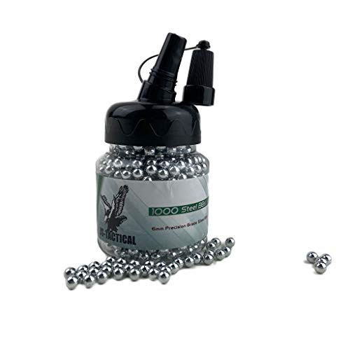 js-tactical Ausgießer, 1000 Metallkugeln, 6 mm/0,90 g – für Airsoft-Nachbildungen
