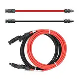 solartronics Verlängerungskabel 4mm² inkl. Solarstecker 2x5m - PV Kabel H1Z2Z2-K beidseitig rot/schwarz - Photovoltaik Kabel mit Stecker - Solarkabel für PV Solaranlage - Made in Germany (2 x 5m)