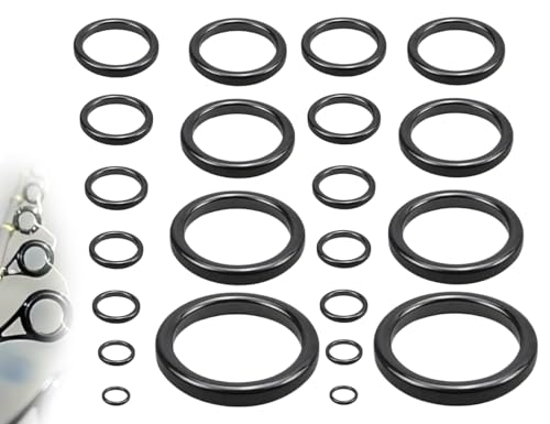 AOYEGIC 22 Stücke Angelrutenführung Rutenring Set,Keramik-Endring,Keramikführungen,Angelrute Spitzenring,Angelrutenführer Reparaturzubehör,Angeln Ruten Führung Ring(Schwarz,3.76 mm-29.8 mm)