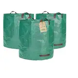 DIVID® Gartensäcke mit Trageschlaufen |Gartensack 3x 272L Set Laubsack Gartenabfallsack - Selbststehend 4 Griffe Stabil Robust & Faltbar - Rasenschnitt für Gartenabfälle Grünschnitt Laubabfall