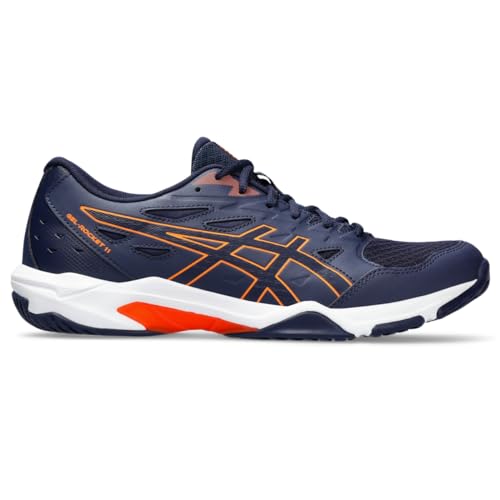 ASICS Herren Gel-Rocket 11 Volleyballschuhe, Peacoat/Shocking Orange, 42.5 EU