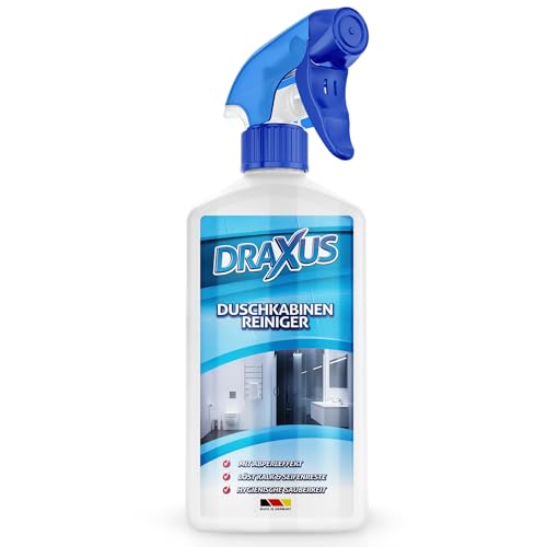 DRAXUS Profi Duschkabinenreiniger mit Abperleffekt I Kalkentferner Dusche stark gegen Kalk- und Seifenreste I Eignet sich perfekt als Badreiniger
