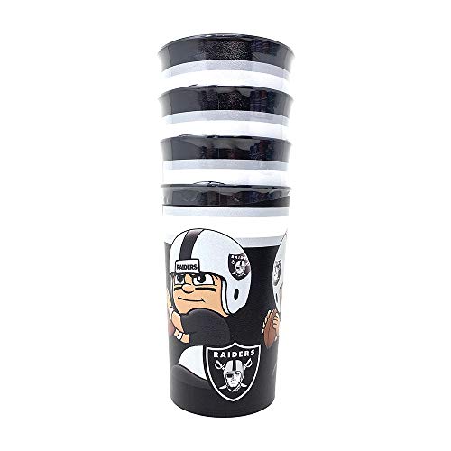 NFL Las Vegas Raiders Partybecher Trinkbecher Set 4-Stück Becher Cup 525ml