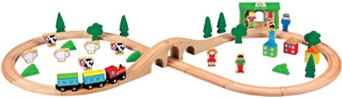 New Classic Toys 31916 Zug-Set aus Holz, Multi Color