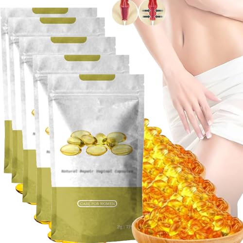 Guruas Bienengift-Ingweröl-Kapseln, Bienengift-Kapseln, natürliche Vaginalreparatur-Kapseln, straffende Reparatur- und rosa und zarte natürliche Kapseln (35PCS/5PACK)