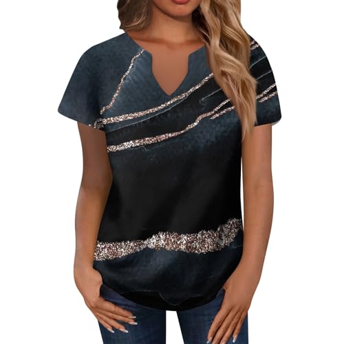 Generic Crop Tops Oberteile Damen Herbst Poloshirt Damen Langarm Sportshirt Damen Langarm Sommer Outfits Damen Oversize Sportshirt Damen Oversize Tshirt T-Shirt Damen Kurzarm Damen Kleidung Elegant