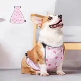 Haustier-Schutzweste für kleine und mittelgroße Hunde, weiche Polsterung, Corgi-Dackel, französische Bulldogge, Bauchschutz, während des aktiven Spielens, Handwäsche-Design (Hündin, Rosa, Größe M)