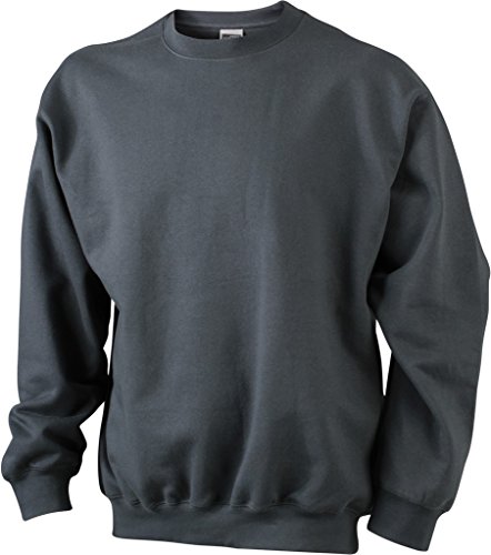 JN040 Round Sweat Heavy Sweatshirt Rundhals Pullover Übergröße, Farbe:Graphite (Solid);Größen:5XL