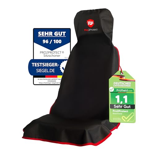 Pro2Protect [Test SEHR GUT Auto Sitzbezüge, Autositzschoner, Sitzauflage, Sitzbezug für Vordersitze, Sitzschoner, Autositzauflage Schonbezug Autositz vorne, Autositzbezüge, Innenraum Zubehör